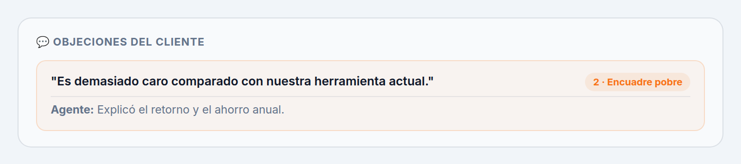 Objeciones del cliente