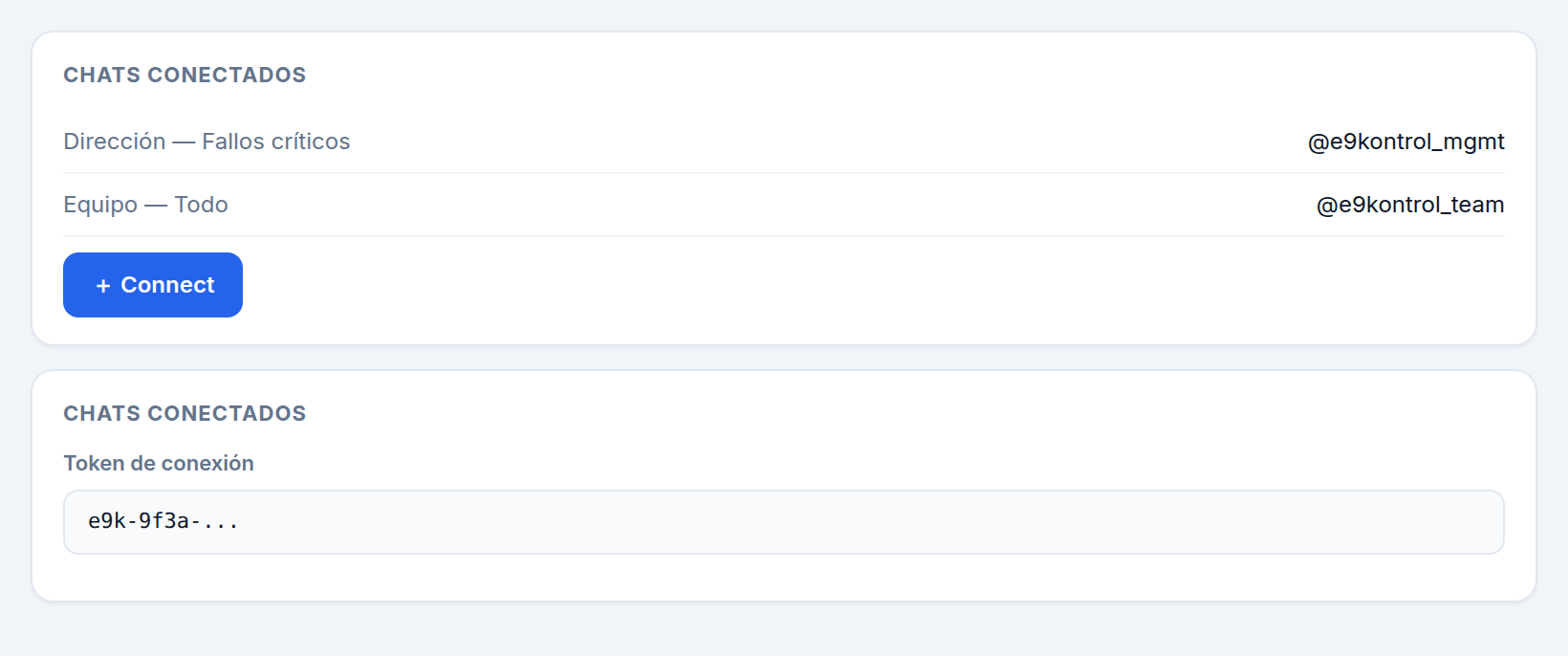 Conexión de Telegram